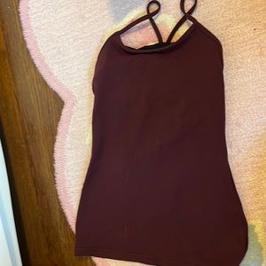 Lululemon shirt with bra inside.